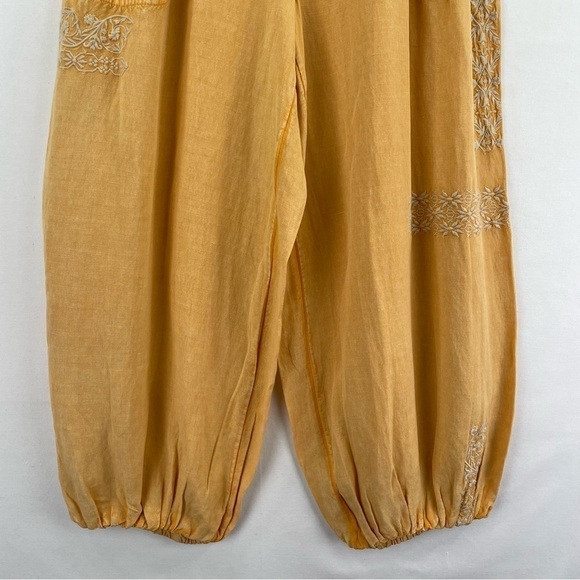 Anthropologie Pants -  Embroidered Linen size small - Picture 5 of 15